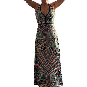 Beautiful silk maxi halter dress